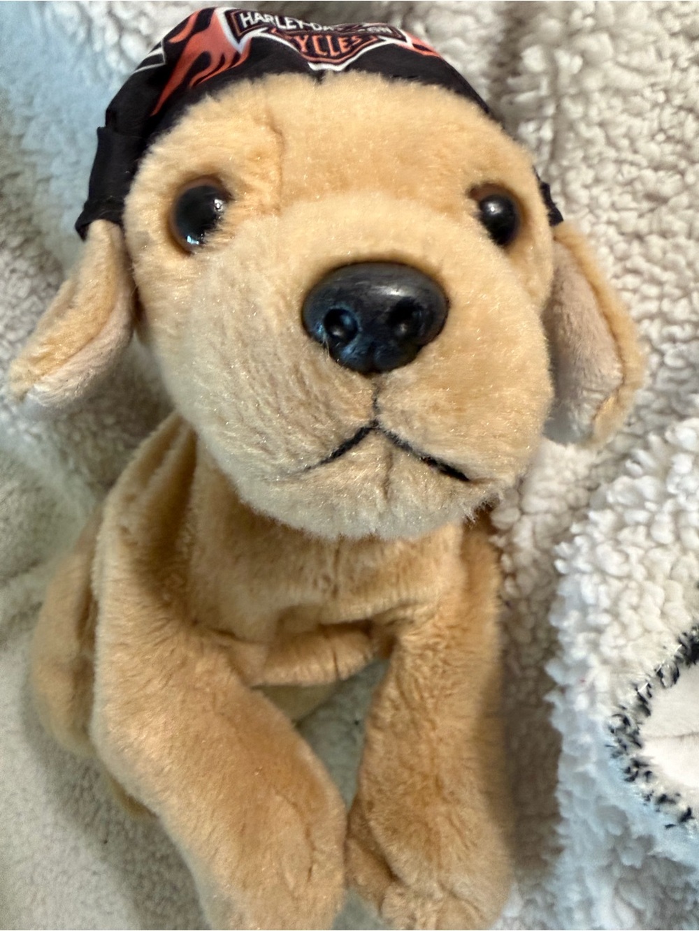 Vintage Harley Davidson Golden Retriever plush 16”